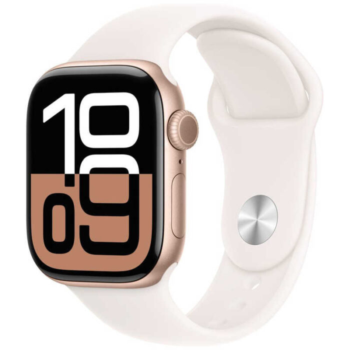 アップル アップル Apple Watch Series 10(GPSモデル)- 42mmローズゴールドアルミニウムケースとライトブラッシュスポーツバンド - S/M MWWH3JA MWWH3JA