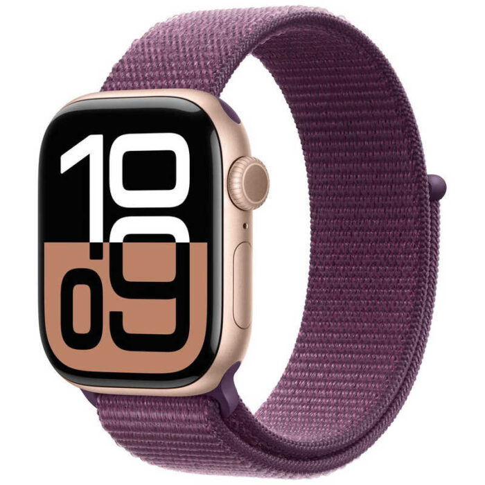 アップル アップル Apple Watch Series 10(GPSモデル)- 42mmローズゴールドアルミニウムケースとプラムスポーツループ MWWK3JA MWWK3JA