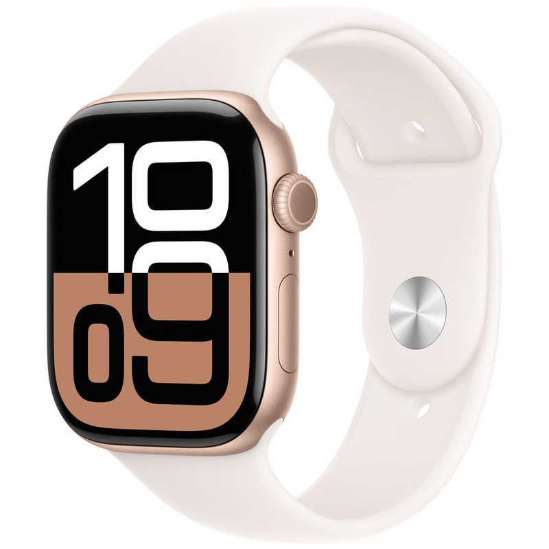 アップル アップル Apple Watch Series 10(GPSモデル)- 46mmローズゴールドアルミニウムケースとライトブラッシュスポーツバンド - S/M MWWT3JA MWWT3JA